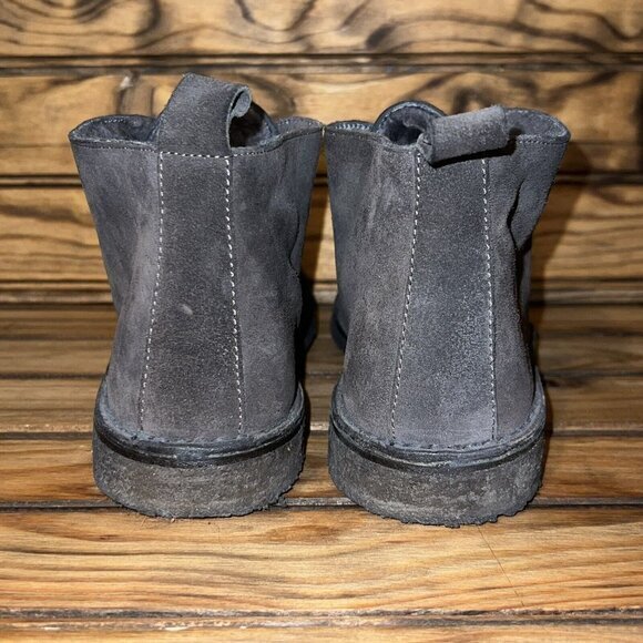 Vince Grey Suede Chukka Boots Womens Size 8.5 Leather Ankle Lined Made in Italy - Picture 4 of 9